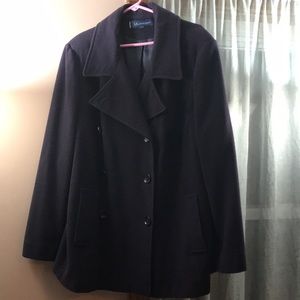 Anne Klein plum pea coat